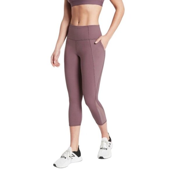 Athleta Pants - Athleta Leggings Women's Size Extra Small Volcanic Violet Lightning Pocket Capri